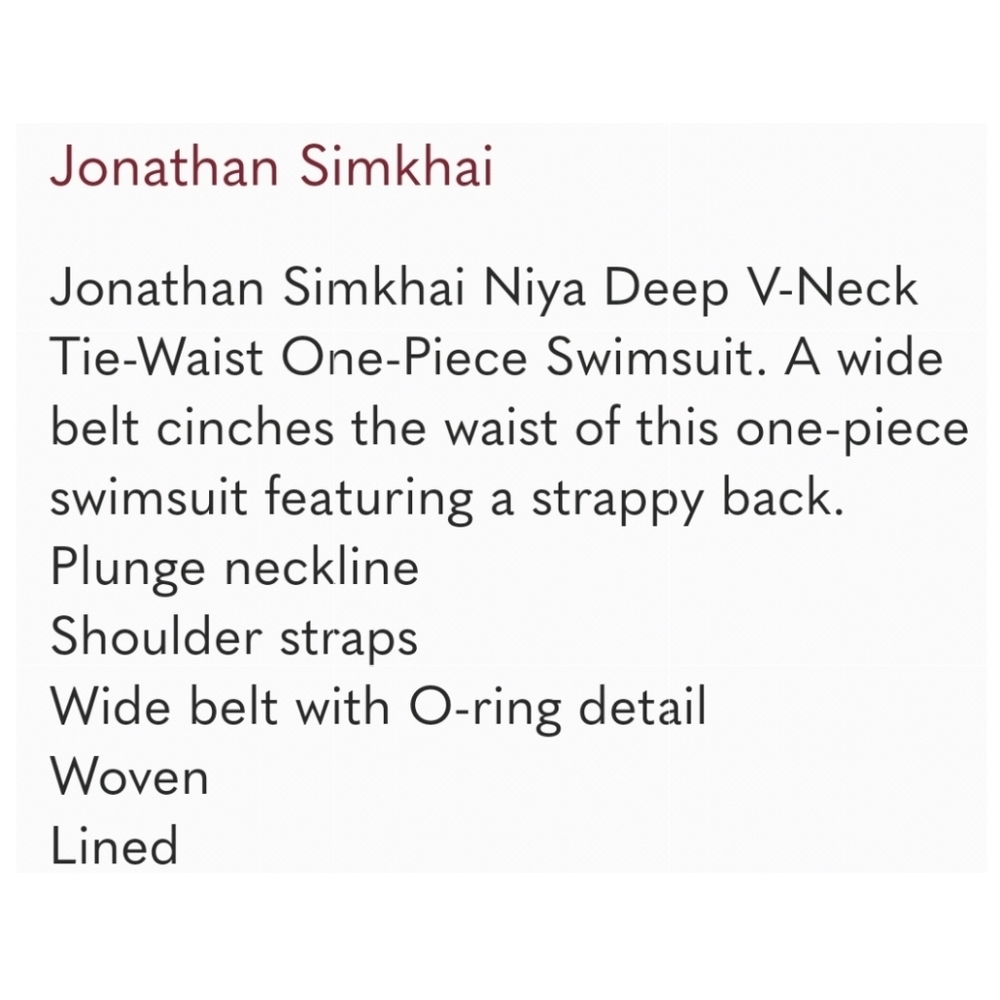 NWT Jonathan Simkhai black one piece swimsuit size medium - Picture 13 of 14